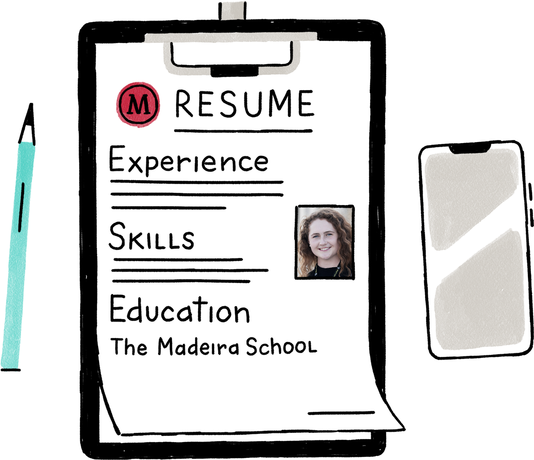 Illustration of a resume